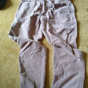 Mauve linen joggers